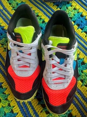 Puma Kids Neon Coral, Lime & Black Colorblock Sneakers